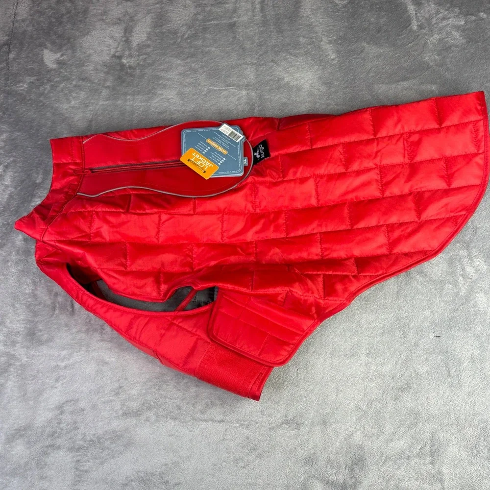 Kurgo Loft Jacket Dog Coat XL Chili Red Quilted Reflective Water Resistant‎ NEW